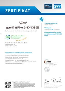 TÜV Zertifikat